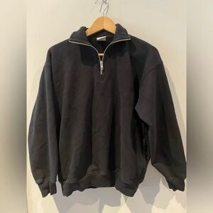 Aritzia TNA COZY AF Fleece 1/4 Zip Sweatshirt size 2